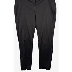 Talbots Pants Womens Size 12 Signature Straight Leg Black Casual Business Career